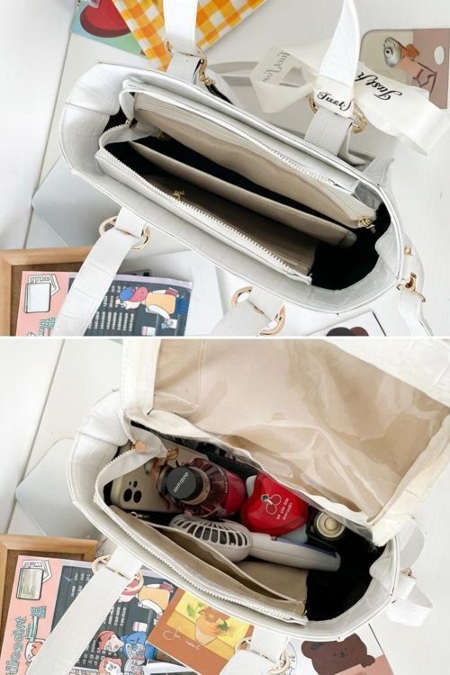 Kawaii Ita Tote Bag with Clear Window for Plushies and Pins