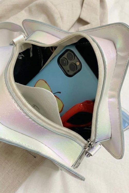 Kawaii Star Ita Crossbody Bag with Clear Window for Pin Display