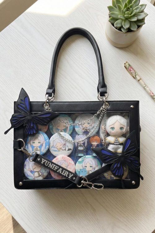 Kawaii Y2K Ita Crossbody Bag with Clear Window for Pin Display
