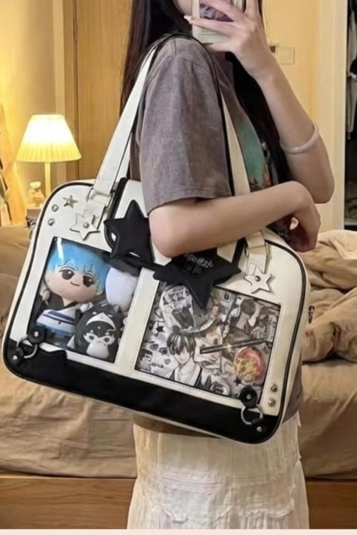 Kawaii Y2K Ita Shoulder Bag for Plushies and Pins
