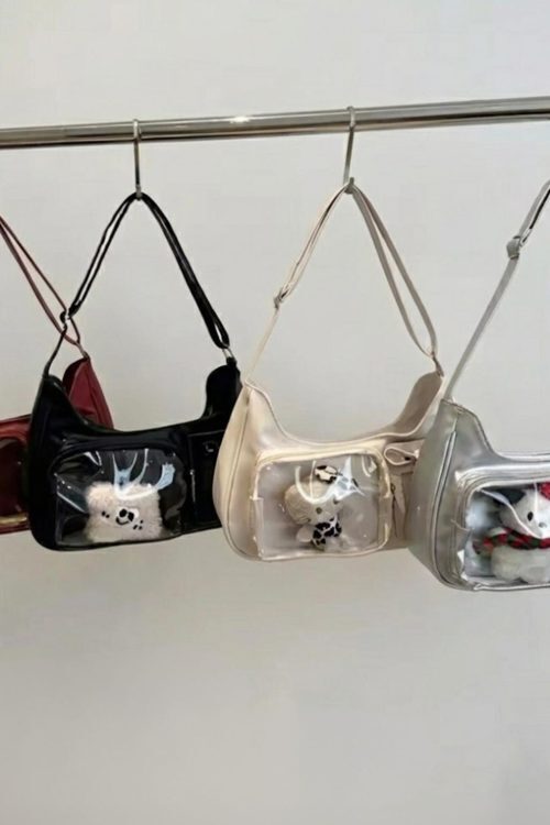 Kawaii Y2K Shoulder Bag for Plushies and Pins