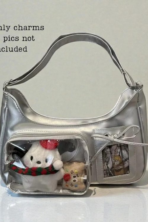 Kawaii Y2K Shoulder Bag for Plushies and Pins