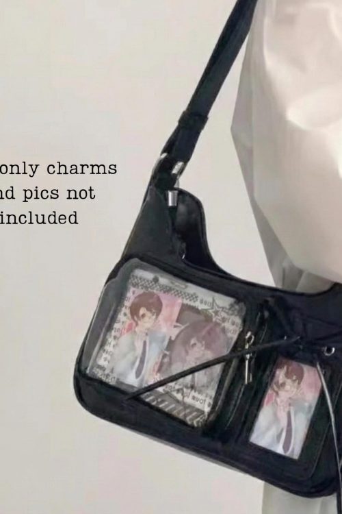 Kawaii Y2K Shoulder Bag for Plushies and Pins