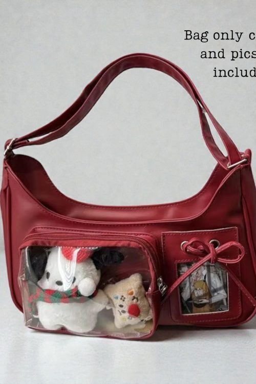 Kawaii Y2K Shoulder Bag for Plushies and Pins