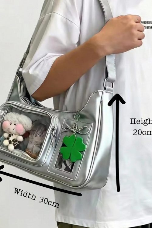 Kawaii Y2K Shoulder Bag for Plushies and Pins
