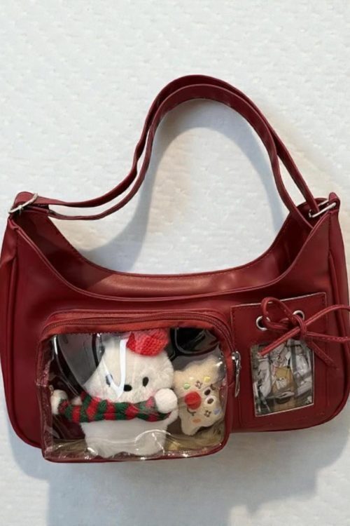 Kawaii Y2K Shoulder Bag for Plushies and Pins