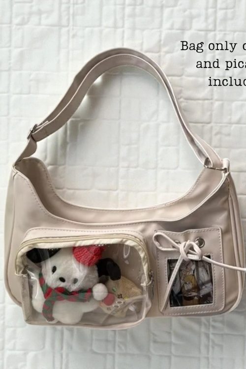 Kawaii Y2K Shoulder Bag for Plushies and Pins