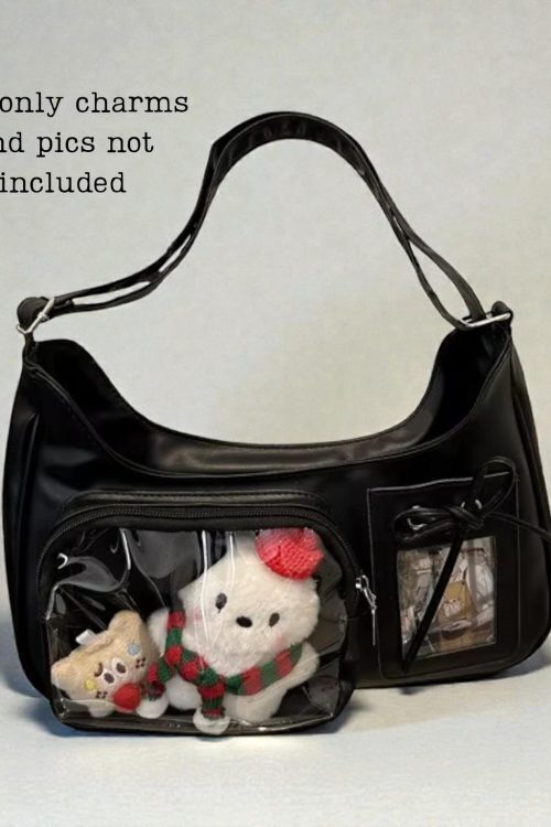 Kawaii Y2K Shoulder Bag for Plushies and Pins