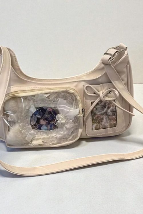 Kawaii Y2K Shoulder Bag for Plushies and Pins