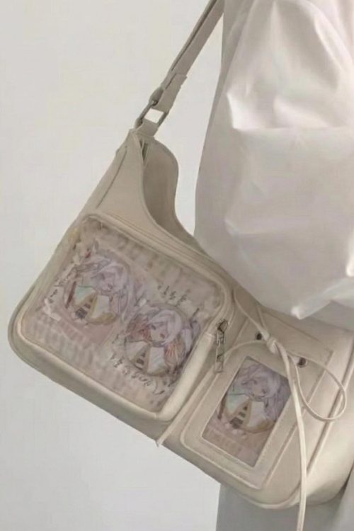 Kawaii Y2K Shoulder Bag for Plushies and Pins