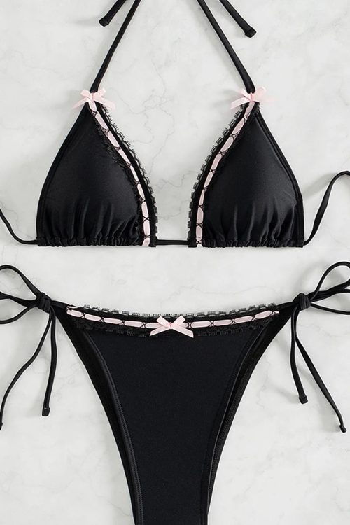 Lace Bow Bikini Set
