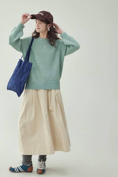 Lace Collar Long-Sleeve Top