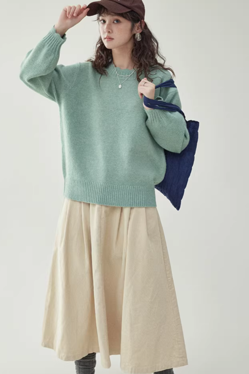 Lace Collar Long-Sleeve Top