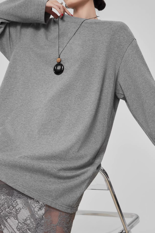 Lace Patchwork Long-Sleeve Dress