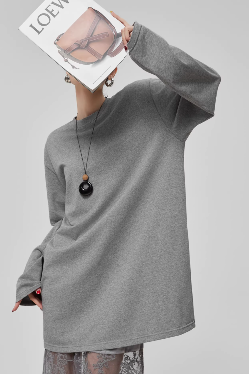 Lace Patchwork Long-Sleeve Dress