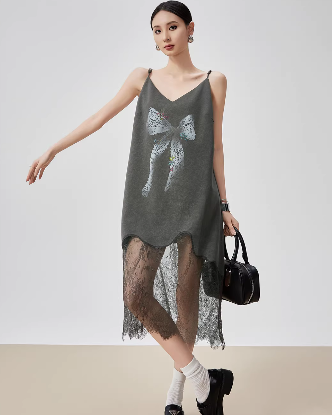 Lace Spliced Camisole Dress Lace Spliced Camisole Dress