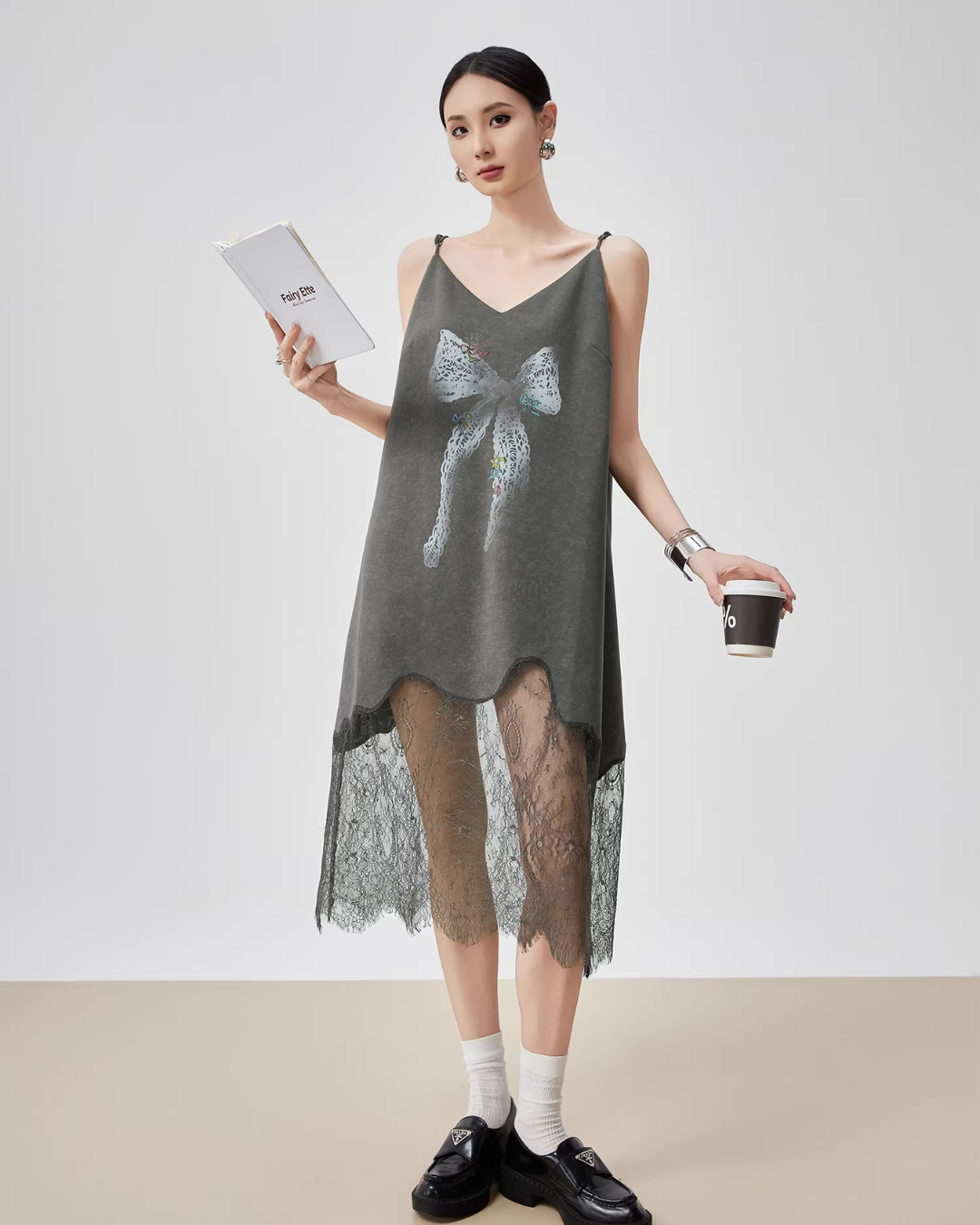 Lace Spliced Camisole Dress Lace Spliced Camisole Dress