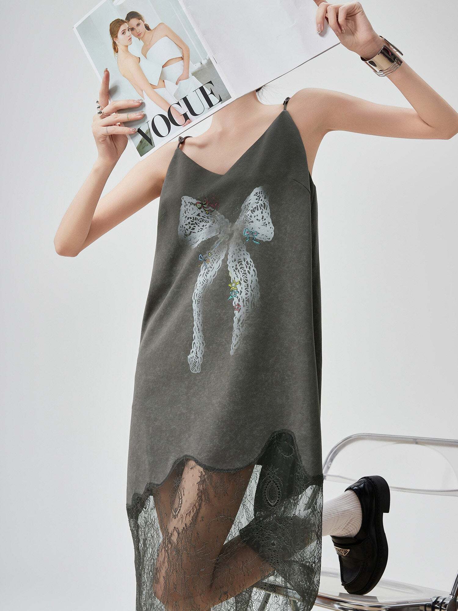 Lace Spliced Camisole Dress Lace Spliced Camisole Dress