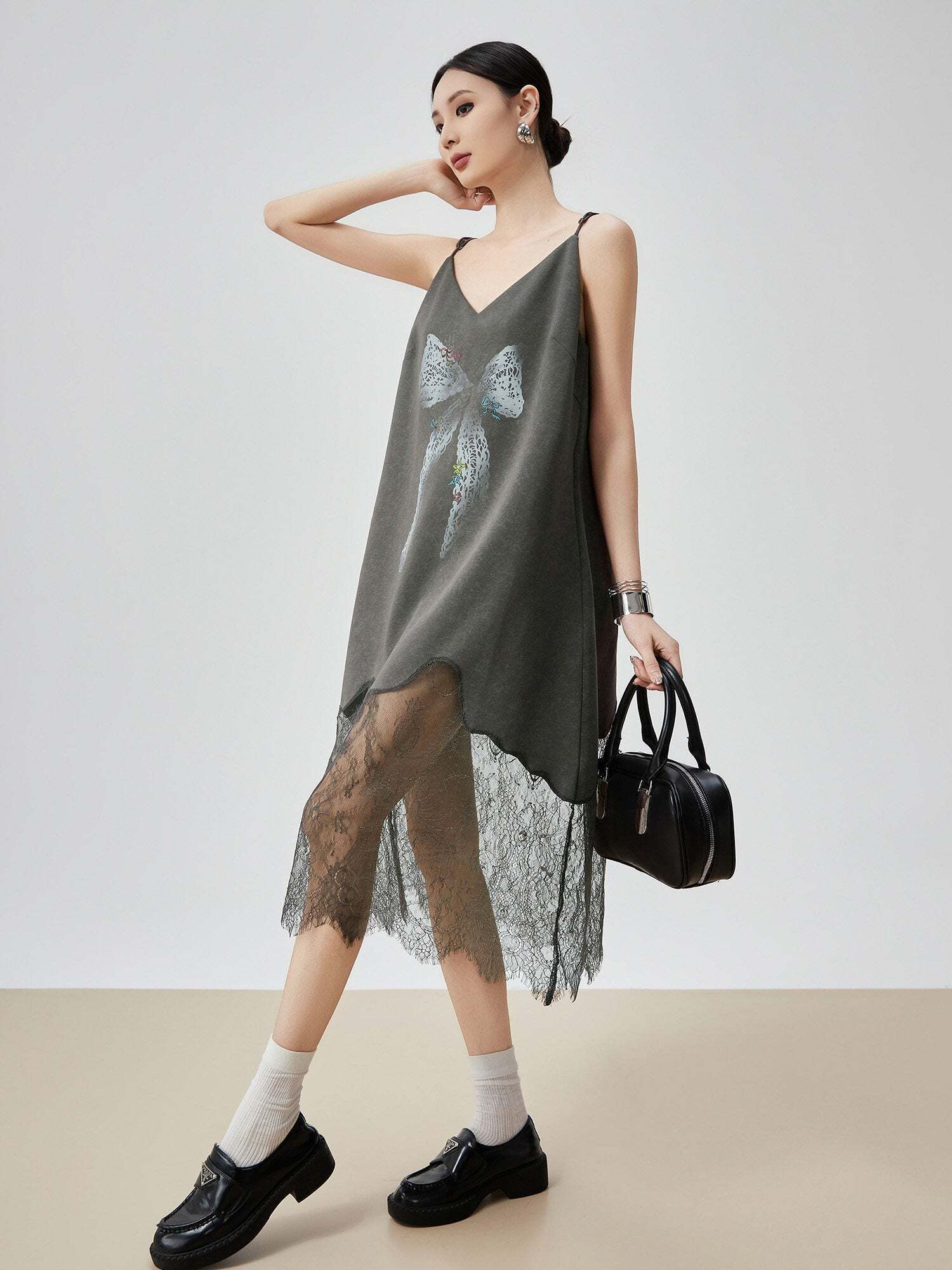 Lace Spliced Camisole Dress Lace Spliced Camisole Dress