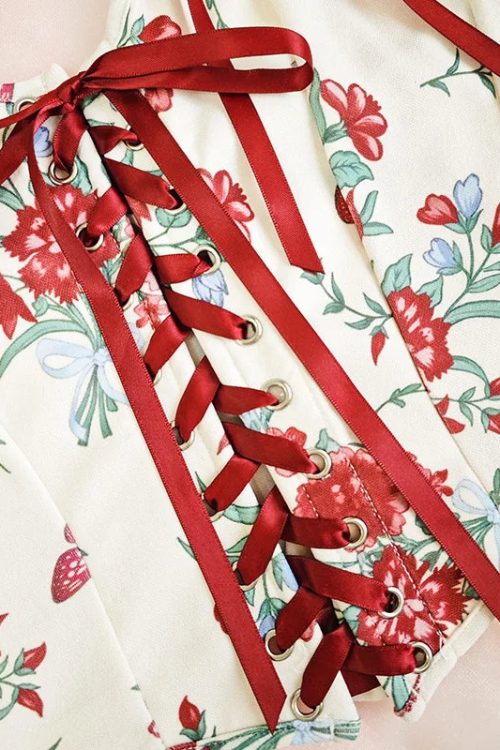 Lace-Up Corset Crop Top