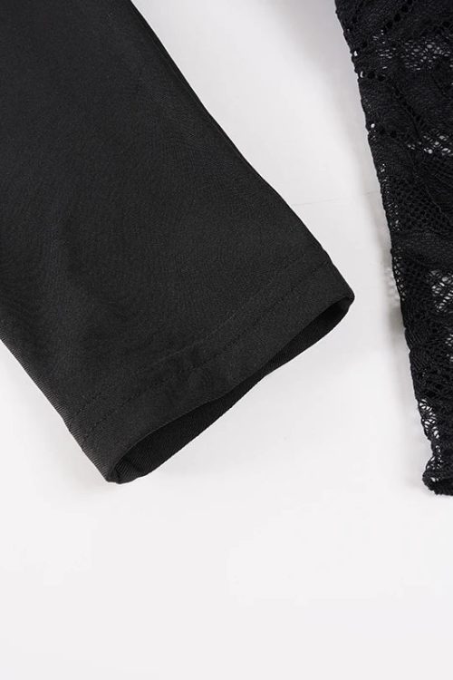 Lace Waist One Shoulder Top