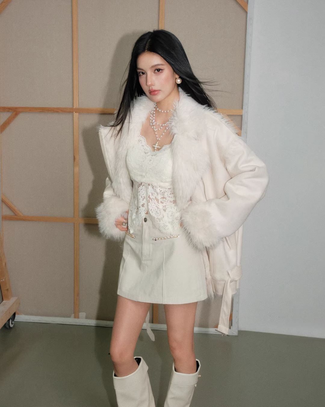 Lapel Faux Leather Jacket Lapel Faux Leather Jacket