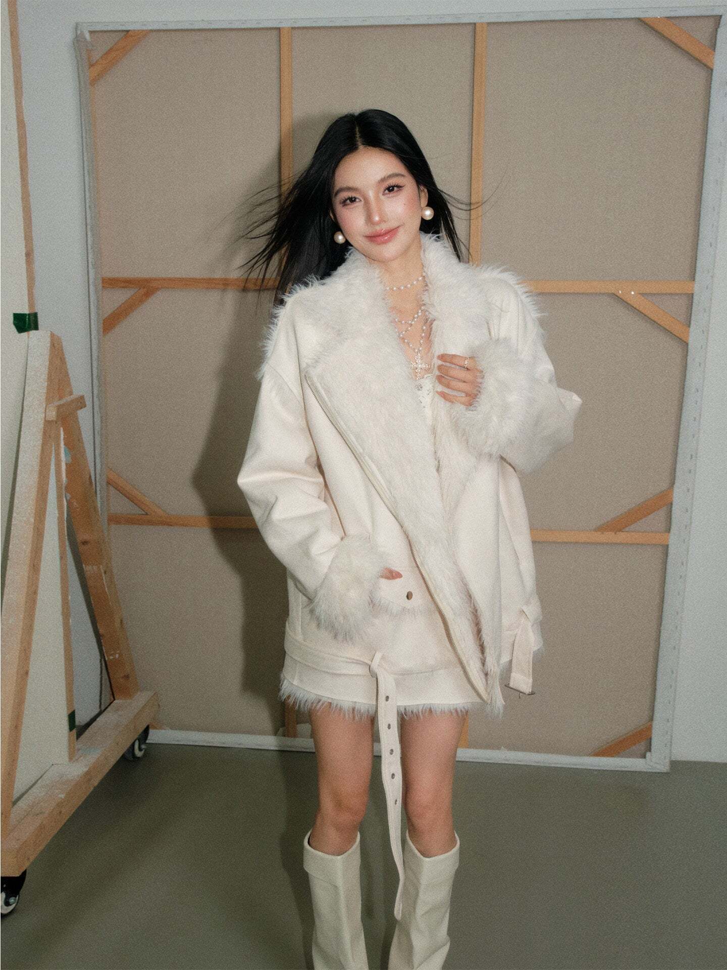 Lapel Faux Leather Jacket Lapel Faux Leather Jacket