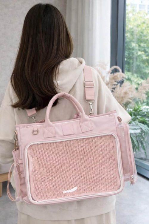 Large Black Ita Backpack with Clear Window for Photocards and Pins