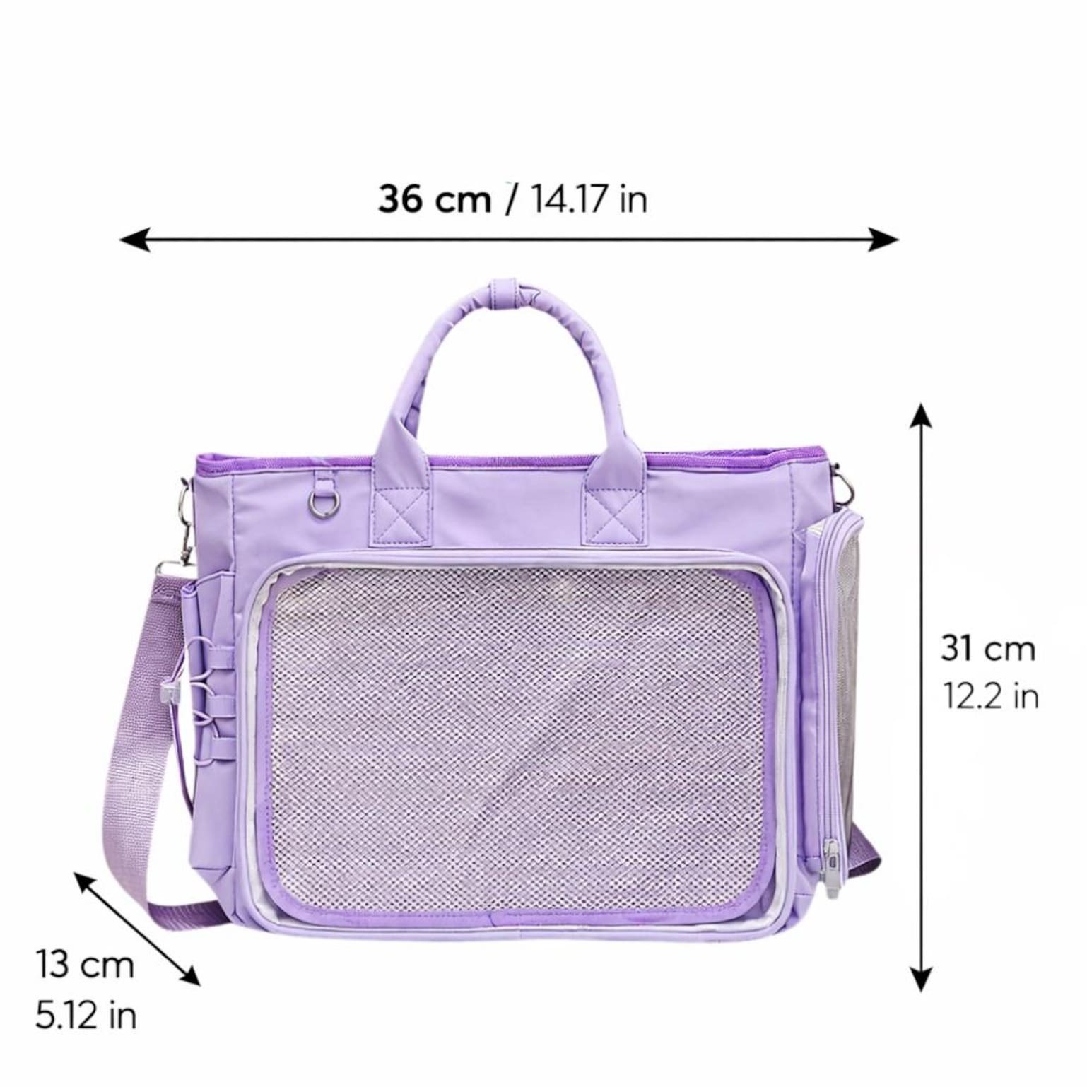 Large Black Ita Backpack with Clear Window for Photocards and Pins Large Black Ita Backpack with Clear Window for Photocards and Pins