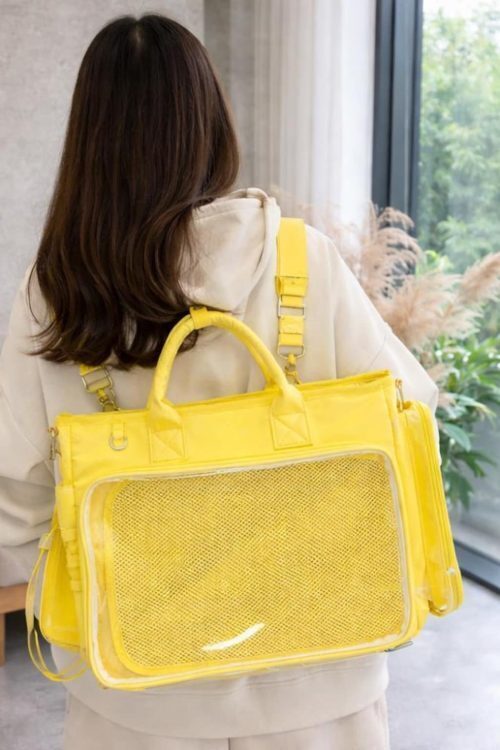 Large Black Ita Backpack with Clear Window for Photocards and Pins