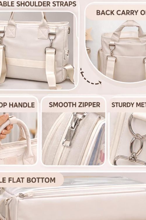 Large Black Ita Backpack with Clear Window for Photocards and Pins