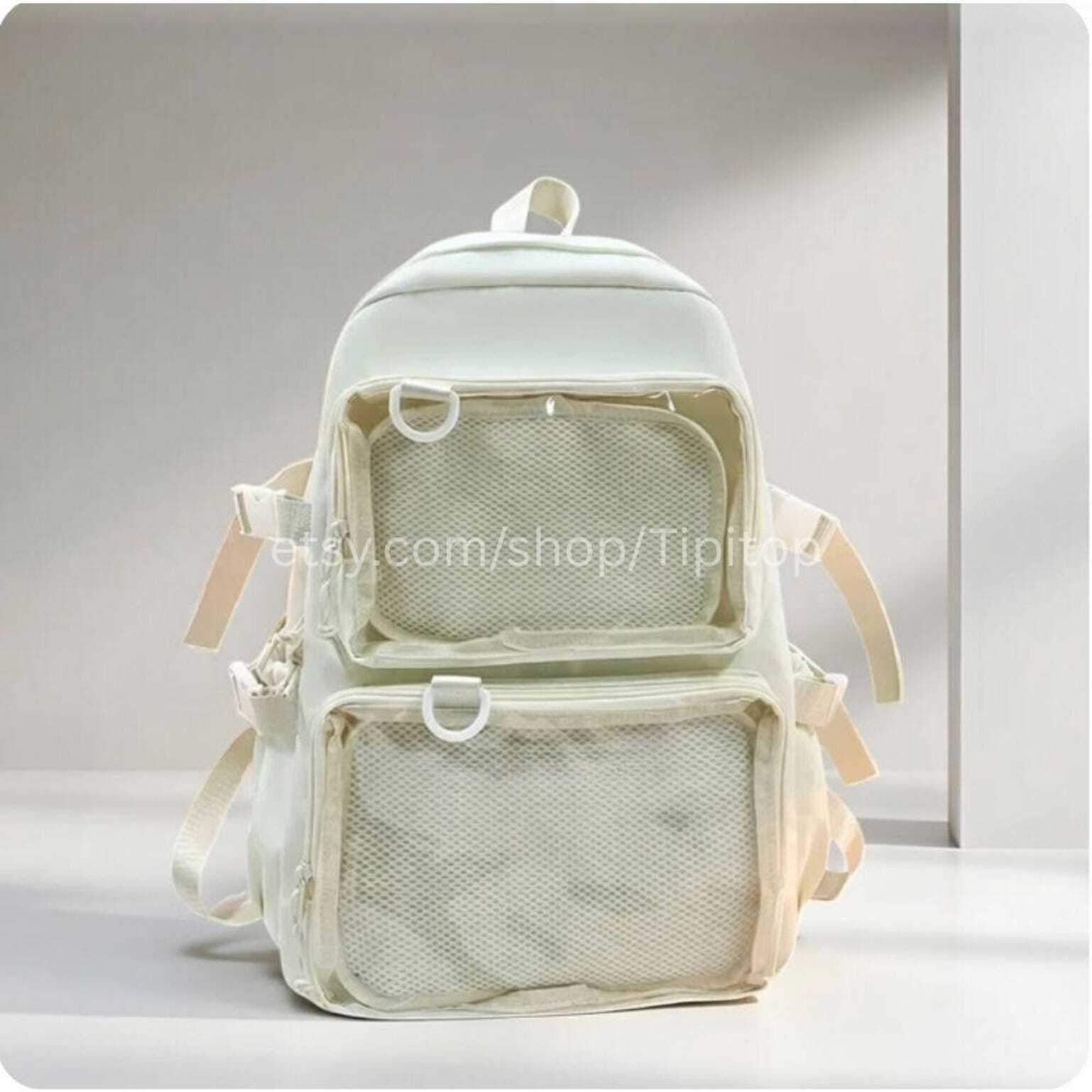 Large Black Ita Backpack with Clear Window for Pin Display Large Black Ita Backpack with Clear Window for Pin Display