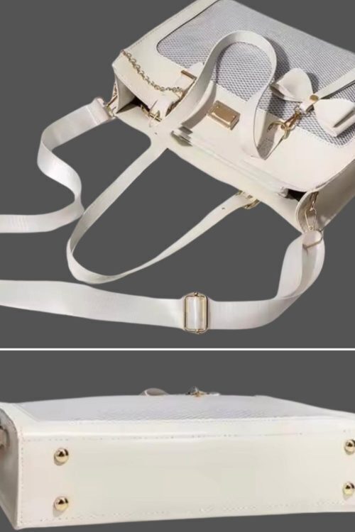 Large Black Ita Crossbody Bag with Clear Window