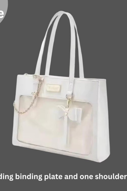 Large Black Ita Crossbody Bag with Clear Window