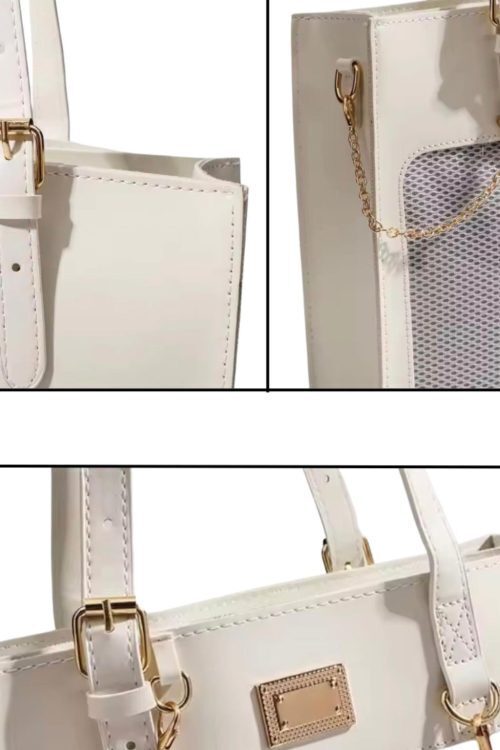 Large Black Ita Crossbody Bag with Clear Window