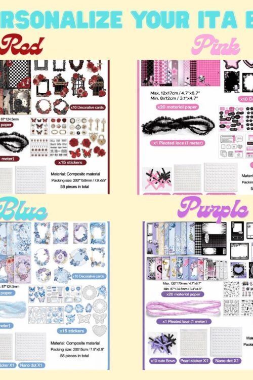 Large Black Kawaii Convertible Ita Bag with Clear Window for Photocards and Pins