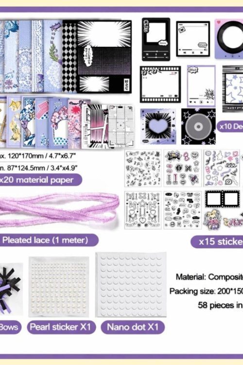 Large Black Kawaii Ita Messenger Bag with Clear Window for Plushies and Pins