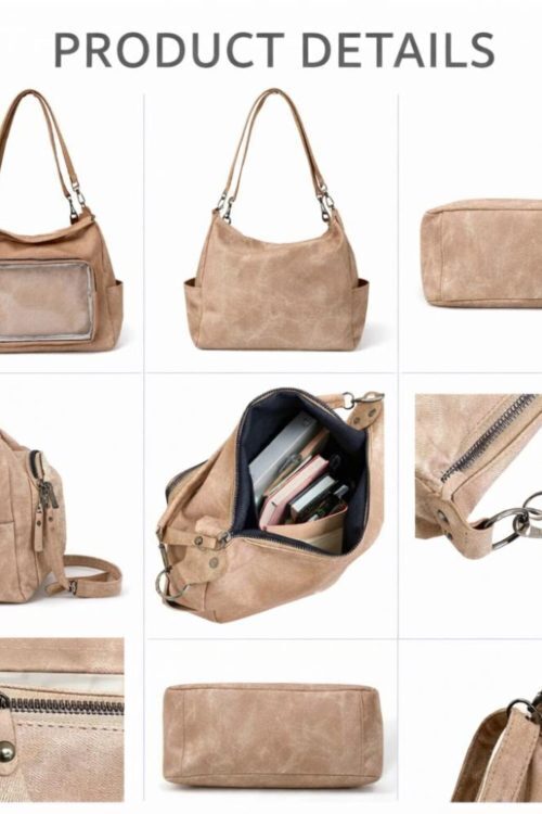 Large Black Kawaii Ita Messenger Bag with Clear Window for Plushies and Pins