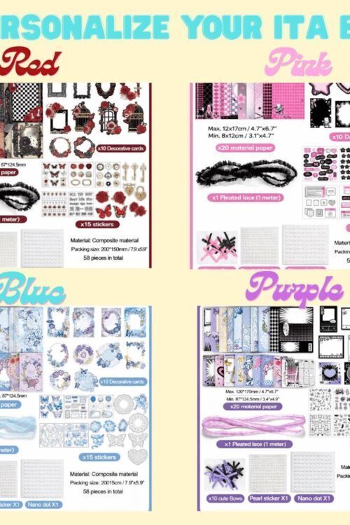 Large Black Kawaii Y2K Convertible Ita Bag with Clear Window for Photocards and Pins