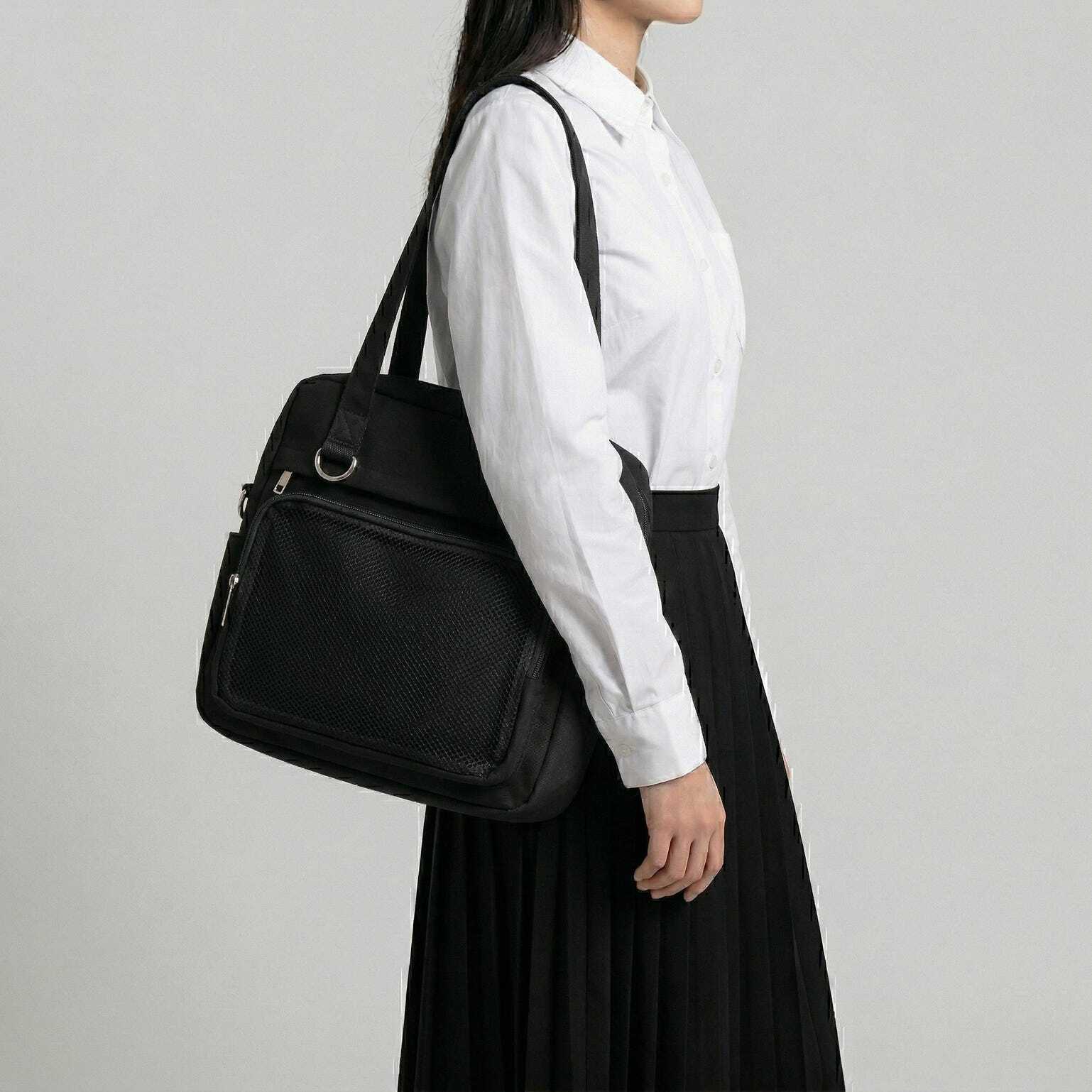 Large Black Kawaii Y2K Ita Backpack with Clear Window for Pin Display Large Black Kawaii Y2K Ita Backpack with Clear Window for Pin Display