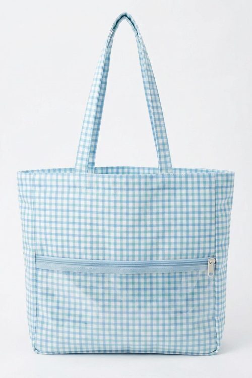 Large Blue Ita Messenger Bag with Clear Window for Pin Display