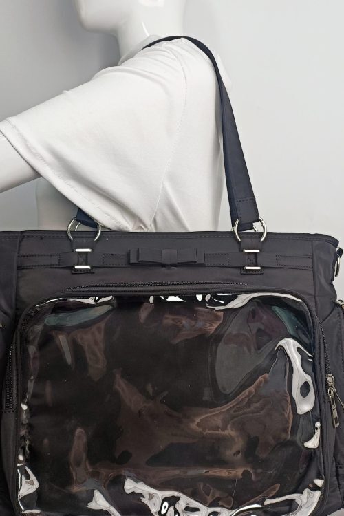 Large Convertible Ita Bag with Clear Window and Included Insert for Plushies and Pins
