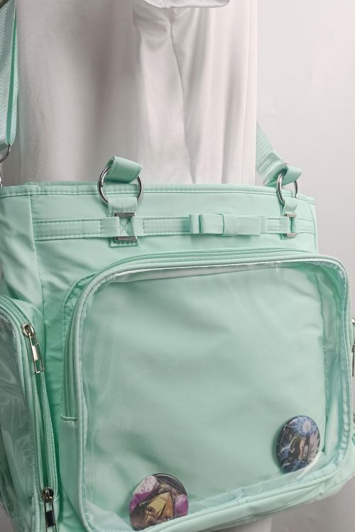 Large Convertible Ita Bag with Clear Window and Included Insert for Plushies and Pins