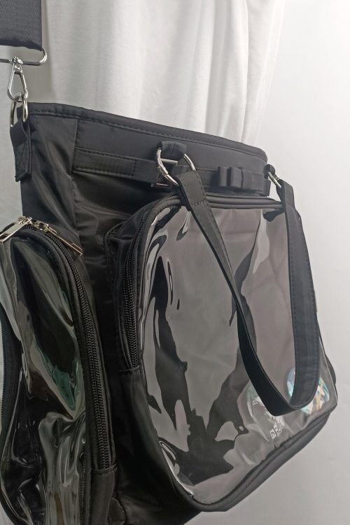 Large Convertible Ita Bag with Clear Window and Included Insert for Plushies and Pins