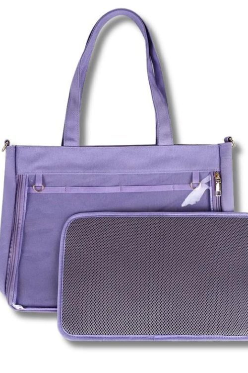 Large Convertible Ita Bag with Clear Window for Pin Display