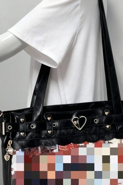 Large Convertible Ita Bag with Clear Window for Pin Display