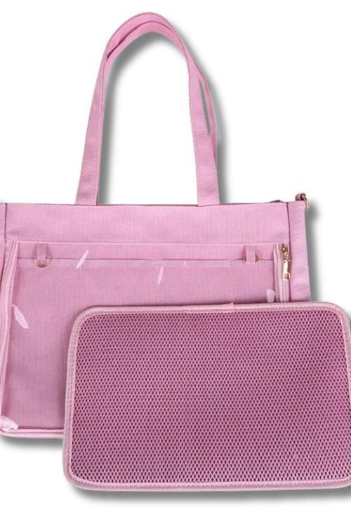 Large Convertible Ita Bag with Clear Window for Pin Display