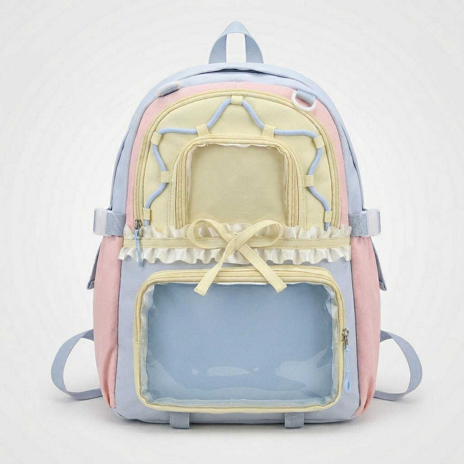 Large Green Kawaii Y2K Ita Backpack with Clear Window for Photocards and Pins Large Green Kawaii Y2K Ita Backpack with Clear Window for Photocards and Pins