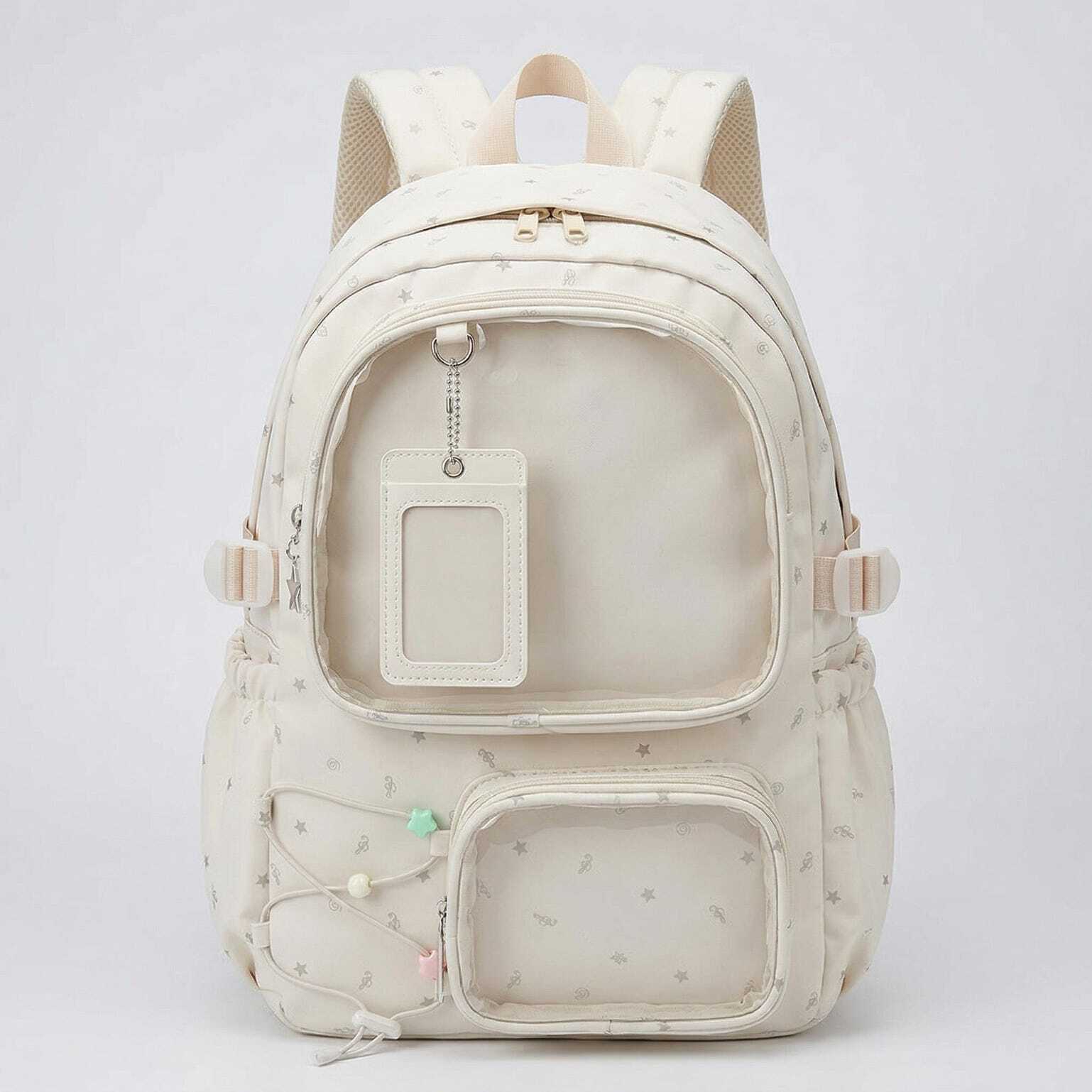 Large Green Kawaii Y2K Ita Backpack with Clear Window for Photocards and Pins Large Green Kawaii Y2K Ita Backpack with Clear Window for Photocards and Pins