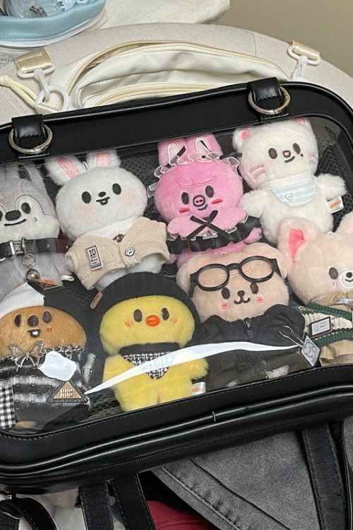 Large Ita Handbag with Clear Window and Included Insert for Plushies and Pins